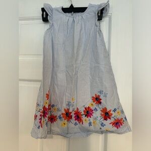 GAP Blue and White Striped Baby Dress